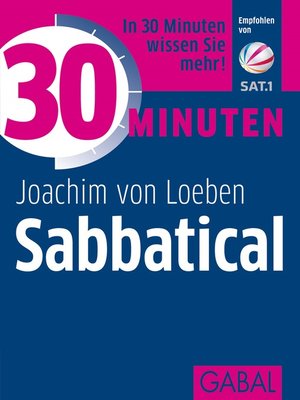 cover image of 30 Minuten Sabbatical